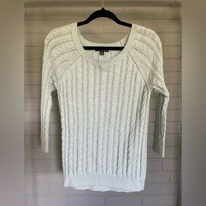 American Eagle scoop-neck braided sweater